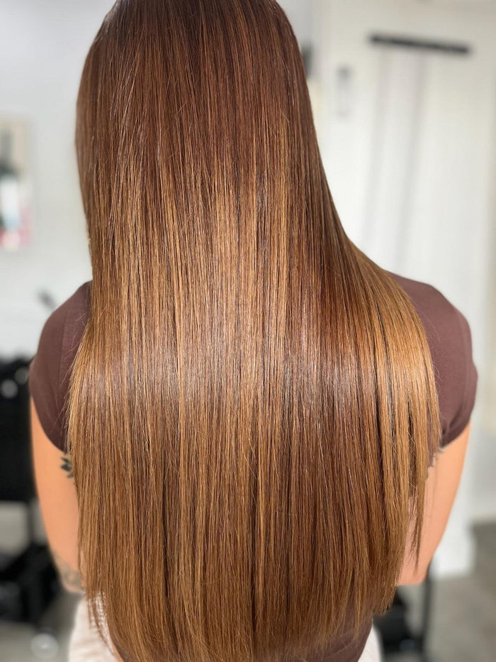 CBK Hair HQ client hair extension transformation
