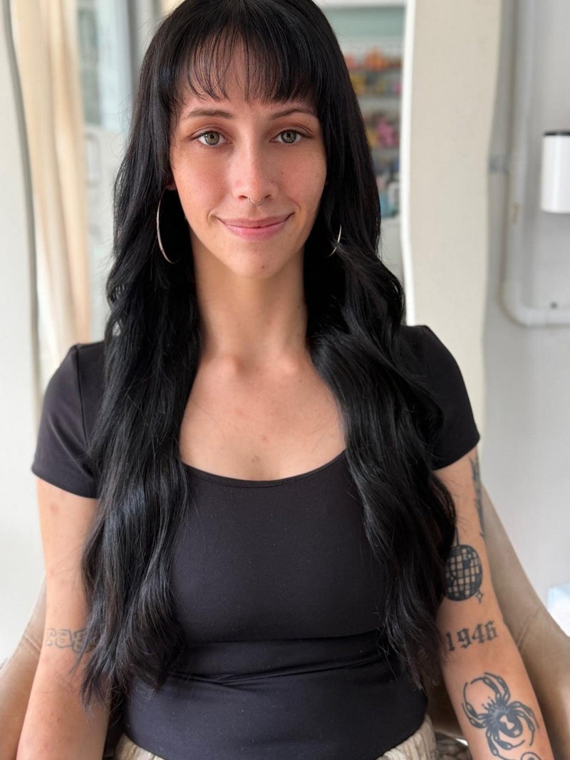 CBK Hair HQ client transformation - black hair extensions